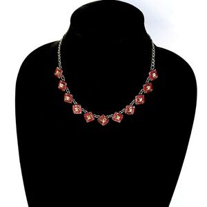 White House Black Market Art Deco Crystal Collar Necklace